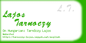 lajos tarnoczy business card